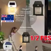 1/2X Solar Tungsten Wall Light Outdoor Wireless Motion Sensor LED QT