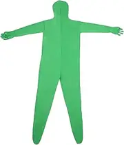 MagiDeal Full Body Greenman Suit Green Screen Bodysuit for Video Invisible Effect Adult, Green 160cm