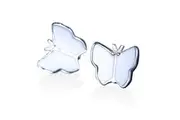 Solid 925 Sterling Silver Mariposa Stud Earrings