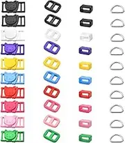 CooBigo 10sets Cat-Head Safety Breakaway Buckle Tri-glide Slider Buckles D ring Belt Loop keeper for DIY Cat Collar Accessory