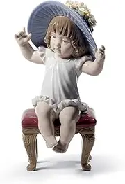 [LLADRÓ] Dress Up Time Girl Figurine. Porcelain Baby Figure.