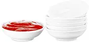 UIBFCWN 6 Pack Soy Sauce Dish 3inch Ceramic Dipping Bowls Bulk, 1.2 Oz White Dipping Sauce Bowls/Dishes, Small Dipping Sauce Cups for Sushi Ketchup Olive Oil Appetizer