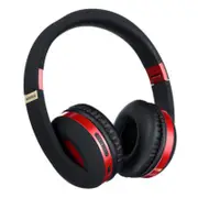 [bluetooth 5.0] Portable Wireless Headphone Foldable TF Card FM Radio Stereo Headset with Mic RED COLOR