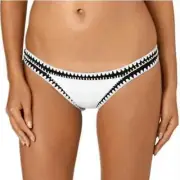 Seafolly Summer Vibe Hipster Bikini Bottom White Women's Size 8 New with Tags