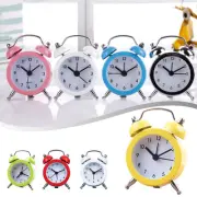 Silent Double Bell Alarm Clock for a Peaceful Night's Sleep Quartz Analog