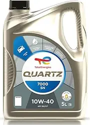TotalEnergies Quartz 7000 SN 10W-40 Engine Oil 5L – Synthetic Blend for Petrol & Diesel Engines – API SN/CF, ACEA A3/B4 – Extended Engine Life