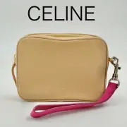 Unused CELINE Pouch Zipper Strap Icon Second Bag Clutch Bag 024