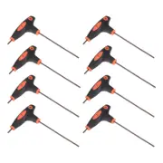 8pcs 2mm Hex Key T-Handle Dual End Wrench Spanner, Metric S2 Steel
