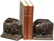 Bookends Bookend EQUESTRIAN Lodge 2 Race Horses with Jockey Resin Hand-Cast