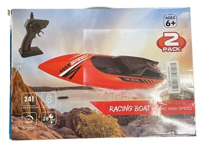 Defect -Tollcy Remote Control Boat Kids,2Pack RC Boats, One Controller Broken