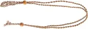 [KALLORY] Necklace Net Bag Necklace for Women Charm Necklace Gold Necklace Cord Bracelet Beads Necklace Holder Statement Necklace Necklaces Heart Necklace Braided Cord Wax Rope Black