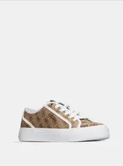 GUESS Women's Brown Logo Jelexa Low Top Sneakers Size: 10