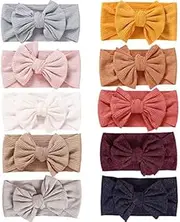 Paifeancodill 10 Pack Baby Girl Headbands baby Headbands Baby bows Turban Knotted Nylon Newborn Head Bands Infant Toddler Hairbands and Bows Child Hair Accessories