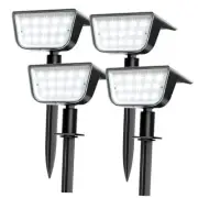 Solar Spot Lights Outdoor, Ultra Bright Solar Garden Lights 4 Pack Cool White