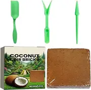 Coco Coir Bricks - Compressed Coco Fiber Substrate - Water-Retentive Bricks Gardening Accessories, Reusable Garden Supplies for Potting Mix Transplanting Indoor Plants