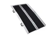 EQUIPMED 182cm Portable Folding Aluminium Access Ramp, 272kg Rated, Black Ultra-Grip, for Wheelchair, Mobility Scooter