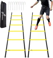 Agility Ladder Speed Training Set 12 Rungs 20Ft Detachable Exercise Ladders In