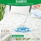 Bamboo Mattress Protector Waterproof Fitted Cooling Cover Double Queen King Bed