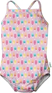i play. by green sprouts Girls' One-Piece Swimsuit with Built in Reusable Swim Diaper
