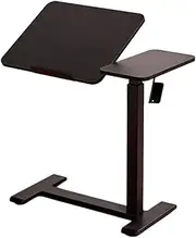 Adjustable Overbed Bedside Table - 90° Standing Desk Portable Rolling Computer Cart Movable Desk for Laptop Bed Sofa Side Table Hospital Home Use,C,60X40CM
