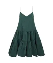 peplum-hem mini dress FR38,FR40,FR42 military green