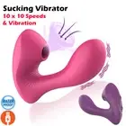 Sucking Rabbit Vibrator Realistic Dildo Clitoris GSpot Stimulator Adult Sex Toy