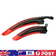 2pcs MTB Bike Mudguard Wings Set Cycling Bicycle Front Rear Fenders (Red)