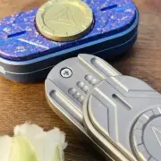 Novel Titanium Alloy Fidget Spinner EDC Fidget Slider 2 in 1 Stress Relief Toy