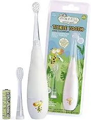 Jack N' Jill Tickle Tooth Sonic Electric Toothbrush with Replacement Head - Gentle Cleaning, Made for Tiny Teeth, LED Inspection Light, for Babies & Kids, Extra Soft Bristles - (1 Pack)