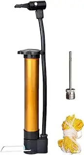 Soccer Ball Inflator Pump - Portable Hand Pump with Needle Kit, Mesh Net Bag Single Ball Holder, Multi-Purpose Inflator | Sports Equipment Organizer for Football, Basketball, Bike Tires, Car Tires