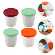 4Pcs Portion Control Ice Cream Bowl Sorbet Storage Freezer Container