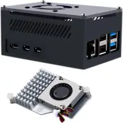 Geeekpi Aluminum Case for Raspberry Pi 5, Active Cooler for Raspberry Pi 5 4GB/8