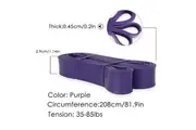 5Packs Resistance Band 2.9cm Purple (35-85lb) Exercise Stretching