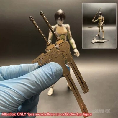 Handmade 1/12 Metal Double Sword Weapon For 6" Figure Accessory