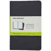 Moleskine Cahier Pocket Notebook Plain 3 Pack Black