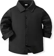 [xinyeboy] Baby Boys Button Down Plaid Aloha Shirt Long Sleeve Button Down Dress Shirt for Holiday