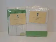 Vintage Pottery Barn Kids Allie's Dot Ribbon Sham Set Of 2 Standard Pillowcases