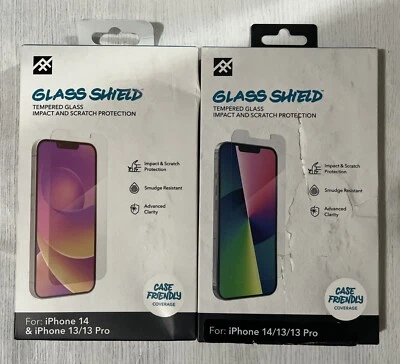 2-Pack Zagg iFrogz Glass Shield Screen Protector for Apple iPhone 14/13/13 Pro