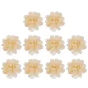 10Pcs 2" Chiffon Flowers Fabric Flower Sewing Fabric Appliques Khaki