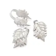 5pcs Brass Leaf Ice Pick Pinch Bails Platinum Tone Nickel Free Pendant Bail 17mm
