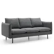 Modern Furniture DALTON 3 Seater Sofa - Dark Grey & Black