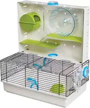 Arcade Hamster Cage Exercise Wheel Water Bottle Food Bowl Nesting Nook Play Tube
