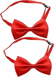 [TOVINANNA] 2pcs Men Bow Tie Pre Tied Formal Bowties for Weddings Business Meetings Prom and Banquets Durable Polyester Design for Bachelor Gown and Academic Attire
