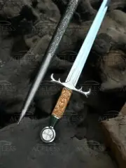 Handmade Jian Crow Savage Beard Sword, Viking Sword, Large Heron Marked Blade