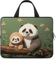 Laptop Case Sleeve Shockproof Computer Carrying Bag Cute Panda And Sloth Laptop Bag Tote Lightweight Notebook Case Cover Traveling Briefcase Handle Bags for Travel Business 13inch, Cute Panda and