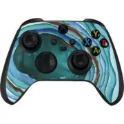 Geode Xbox Series X Controller Skin - Turquoise Watercolor Geode