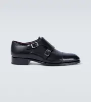 [Brioni] Brioni Leather monk strap shoes AU 13 black