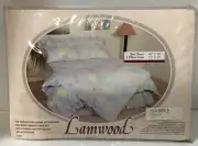 Twin Bed Flat Sheet With Pillowcase Lamwood Pastel Geometric 70s 80s Retro