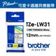 Brother TZe-LW31 LINE FRIENDS 護貝標籤帶 ( 12mm 白底黑字 )