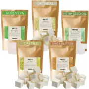 Pre Cut Melt and Pour Soap Base Sampler 5 lbs ¦ Cut Up Pieces of Soap Base 1lb e
